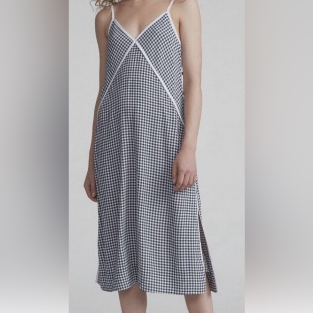 rag & bone Monochrome Checkered Midi Dress